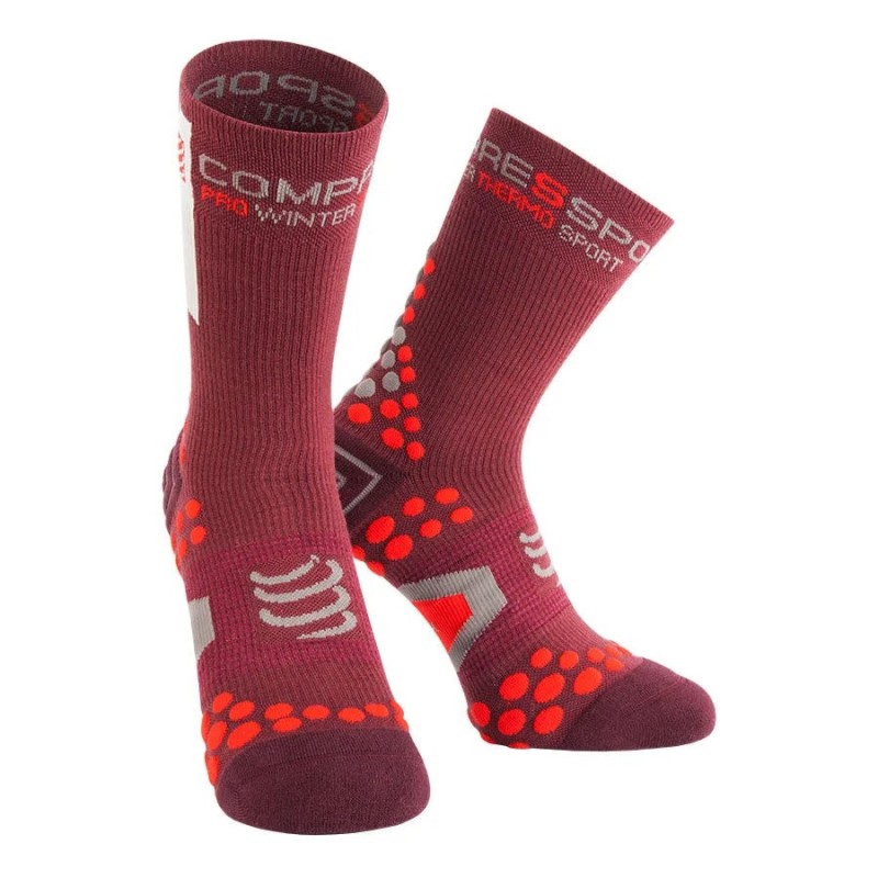 Compressport Winter Bike Socks V2.1 Burgundy Compressport Winter Bike Socks V2.1 Burgundy